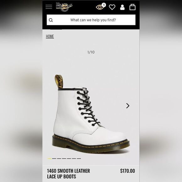 NWOT Dr. Martens 1460 Smooth Leather Lace Up Boots - Picture 12 of 12